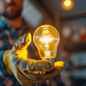 Holding Lightbulb
